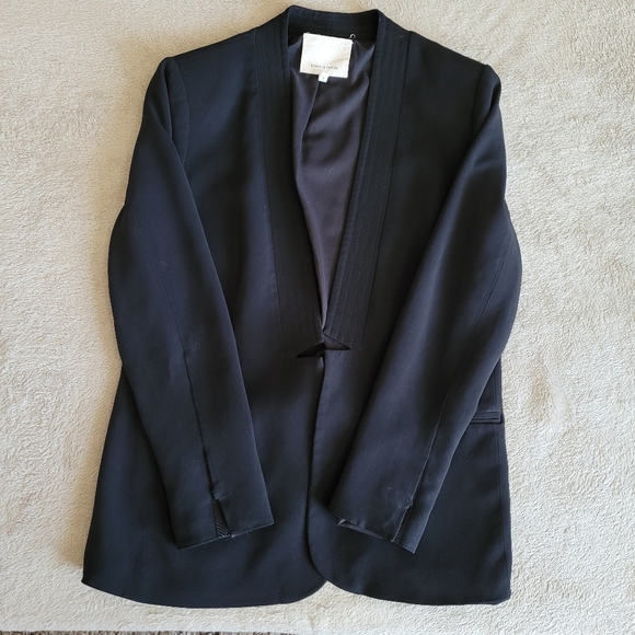 Rebecca Taylor open front black blazer size 4 - Picture 4 of 15